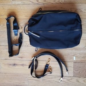 Caraa Large Studio backpack/messenger bag black and gold